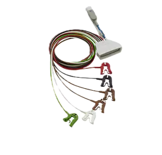 Cable ECG 6 Lead Grabber AAMI SpO2 Tele